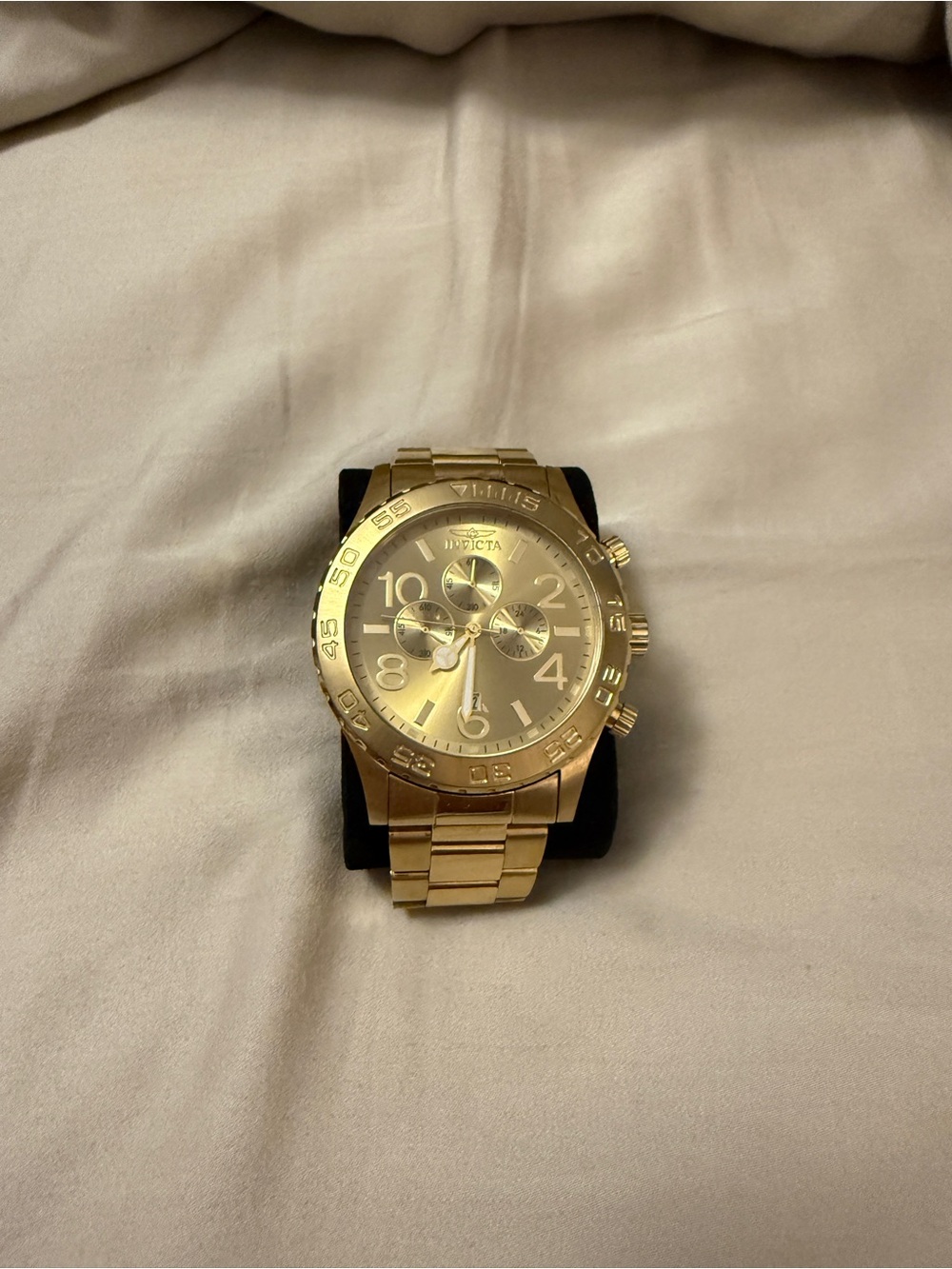 Invicta Gold Chronograph Bracelet Watch